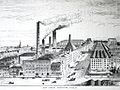 English: View of the Bow Street Jameson distillery in 1887, from Alfred Barnard Français : Vue de la distillerie Jameson de Bow Street en 1887, d'après Alfred Barnard