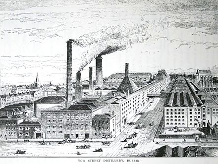 Jameson's Bow Street distillery pictured in Alfred Barnard's 1887 report on the distilleries of Britain and Ireland