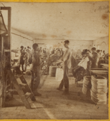 Boys making chairs in the workshop (1871) Boys making chairs 1871.png