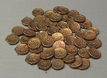 Coins from the Alton Hoard, 1st century AD British Museum Alton A Hoard.jpg