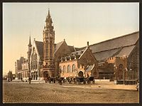 Tweede station van Brugge (1879-1886), gesloopt in 1948.