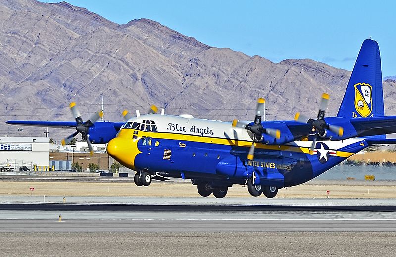 File:BuNo 164763 USMC Blue Angels "Fat Albert" 1992 Lockheed C-130T Hercules C-N 382-5258 - McCarran International Airport, Las Vegas (11216103873).jpg