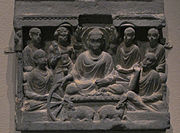 The Buddha's first sermon at Sarnath. Gandhara