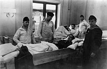 German soldiers wounded at Narvik being transported back to Germany on the Wilhelm Gustloff in July 1940. Bundesarchiv Bild 183-L12208, Lazarettschiff "Wilhelm Gustloff".jpg