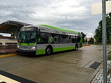 A CTfastrak 40ft bus on route 128 at Flatbush Avenue CTFastrak Bus.jpg