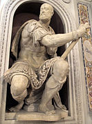 Estátua de Cosimo I Medici na Capela da Guilda de São Lucas.  Igreja da Santíssima Annunziata, Florença