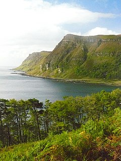 Carsaig Bay waterway on the west coast of Scotland