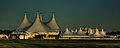 The big top and other structures of the Cavalia show in Edmonton, Alberta.