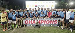 83rd All India and South Asia Rugby Tournament hosted at the CC&FC ground in 2016 Champions Army Red.jpg