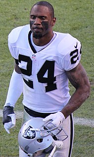 Charles Woodson was the first and is still the only primarily defensive player to win the Heisman Trophy. Woodson was selected by the Raiders with the fourth overall pick of the 1998 NFL Draft. Charles Woodson 2014 2.JPG