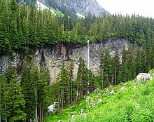 Lava front in Charnaud Creek