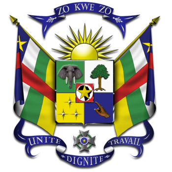 English: Coat of Arms of the Central African R...