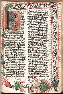 A decorated page from a codex