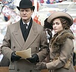 Colin Firth (kiri) dan Helena Bonham Carter dalam sebuah adegan dari film The King's Speech