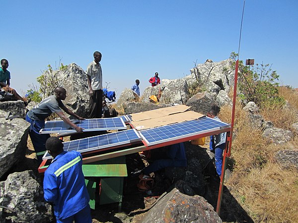 Construction of solar panel array structure