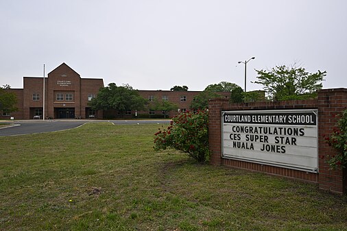 Courtland Elementary School sign, Spotsylvania, VA