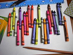 Crayon couleur et craie grasse