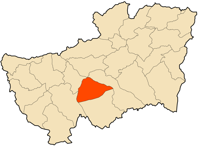 Localização da cidade dentro da província de Souk Ahras