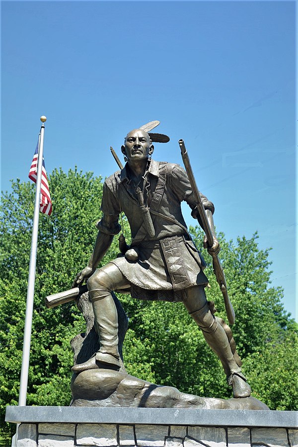 A statue of Fishkill native Daniel Nimham in the Town of Fishkill.