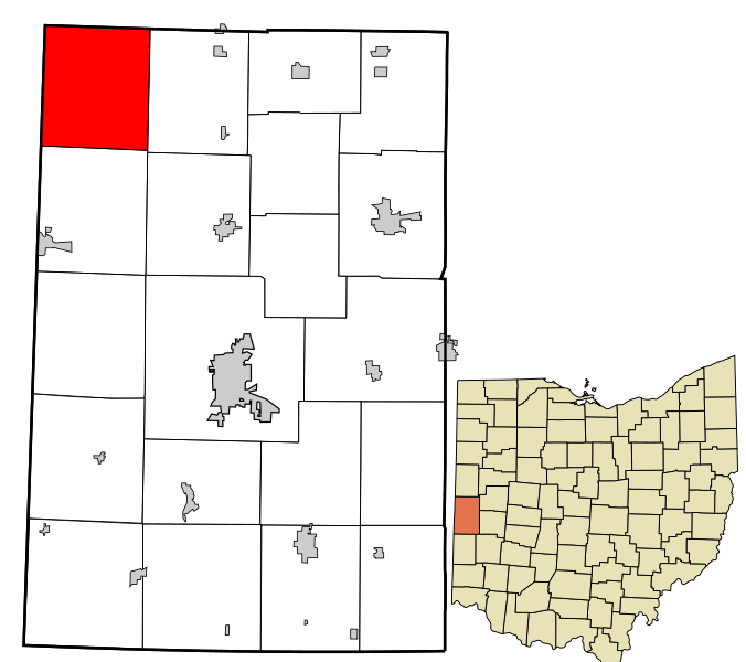 File:Darke County Ohio incorporated and unincorporated areas Mississinawa Township highlighted.svg