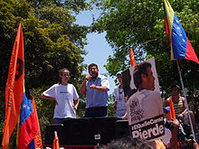 David Smolansky addressing to a rally supporting Leopoldo Lopez. David Smolansky 2.jpg