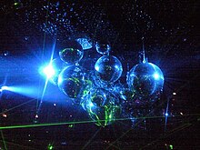 The music video for "Be with You" was heavily influenced the 1970s disco sound of the song. Discoball in japan.JPG