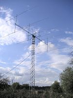 An array of 8 Yagi antennas for 144 MHz EME at EA6VQ, Balearic Islands, Spain