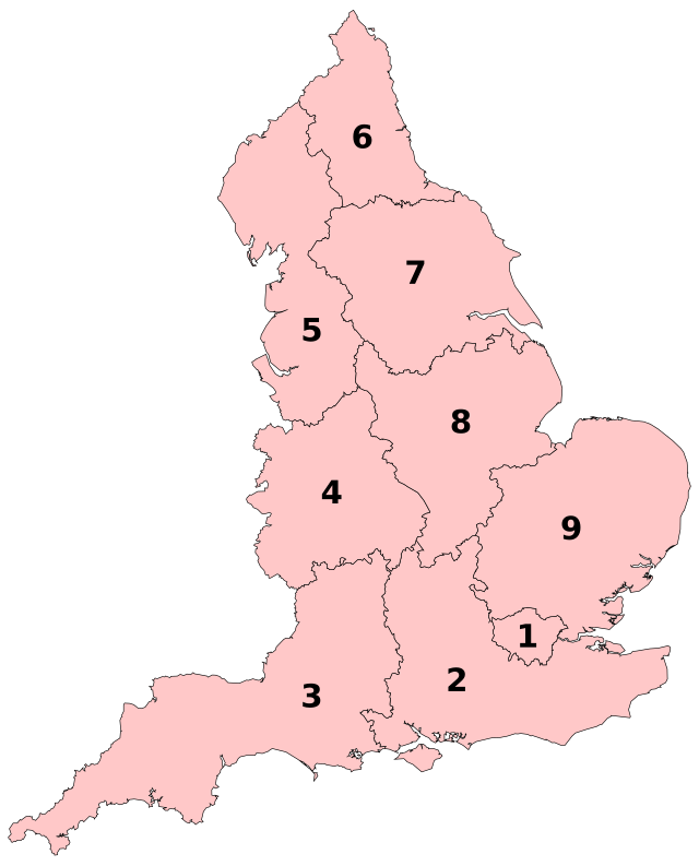 Regions of england. Регионы Англии на карте. Карта Британии с регионами. Деление Англии. Районы Англии.