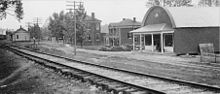 Esmont, 1910, at the railroad tracks Esmont 1910.jpg