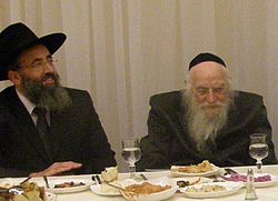 הרב שלמה פישר (מימין) עם בנו הרב מאיר פישר