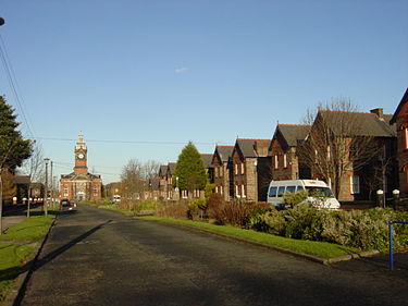 New Hall showing cottages and the dining hall Fazakerley Cottage Homes, Longmoor Lane - geograph.org.uk - 105338.jpg