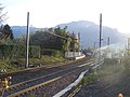 Ancienne limite de l'électrification au nord de la gare de Grenoble-Universités-Gières.