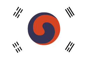 پرچم کره بزرگ منتشر شده توسط نیروی دریایی امریکا در ژوئیه ۱۸۸۲ برای آموزش ملوانان برای شناخت پرچمها