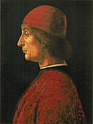 Retrato de Francesco Brivio.  1490  Madera, aceite.  Museo Poldi Pezzoli, Milán