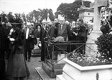 Académiciens aux obsèques de François Coppée le 26 mai 1908 au cimetière du Montparnasse.