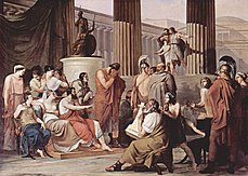 Francesco Hayez, Odiseo en la corte de Alcínoo (1813–1815). Óleo sobre lienzo, 381 x 535 cm