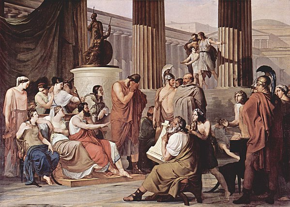 Francesco Hayez: Odysseus at the court of Alcinous (oil on canvas, c. 1815; Galleria Nazionale di Capodimonte, Naples)