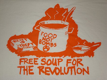 Food not bombs a food bank and cooperative that distributes food