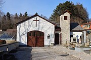 Deutsch: Aufbahrungshalle am Friedhof in Sulz im Wienerwald