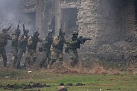 Members of the KSF and the Albanian Army conducting a joint exercise Fsk-Albanian-Army.jpg