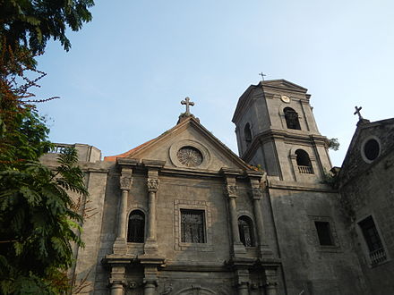 The exterior of the San Agustin Church