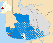 Results by ward Fylde UK local election 2015 map.svg