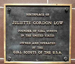 Juliette Gordon Low, Savannah, Georgia: Juliette Gordon Barruti Historiko Baxua