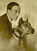 With his dog Kay, private portrait