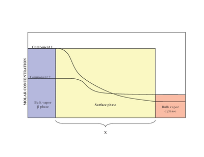 Figure 2: Variation in the concentration of components in the surface phase of the real model Gibbs image 3.png