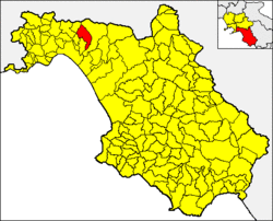 Giffoni Sei Casali within the Province of Salerno and Campania