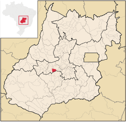 Location of the Municip Turvânia in the state of Goiás