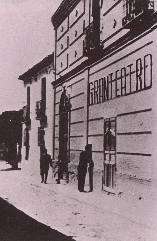 Getafe's Gran Teatro (Great Theater) at the end of the 19th century.