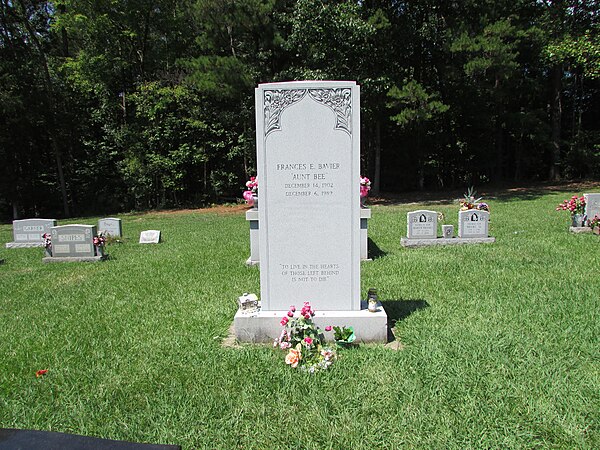 Bavier's gravestone in 2017