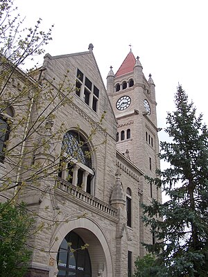 Het gerechtsgebouw van Greene County in Xenia